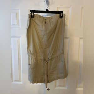 Women’s guess romper jumpsuit, tan, size medium